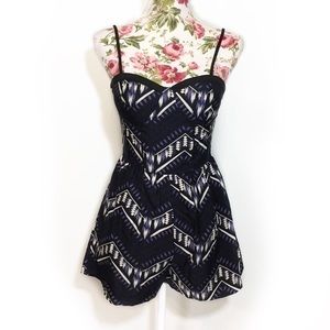 NWT Band of Gypsies Geo Print Purple Romper Dress